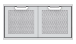 30" Double Storage Doors , With Marquise Accent Panel