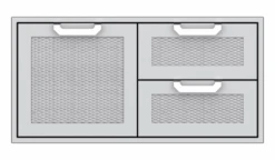 Double Drawer And Storage Door Combination W/ Marquise Accent Panel