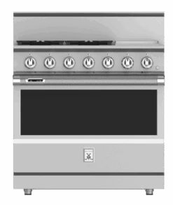 36" 4-Burner Dual Fuel Range With 12" Griddle (LP)