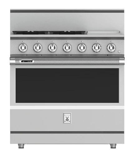 36" 4-Burner Dual Fuel Range With 12" Griddle (NG) - Image 3