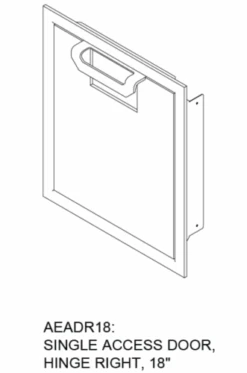 18" Aspire Single Access Door - AEAD Series - Right Hinge