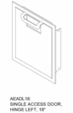 18" Aspire Single Access Door - AEAD Series - Left Hinge