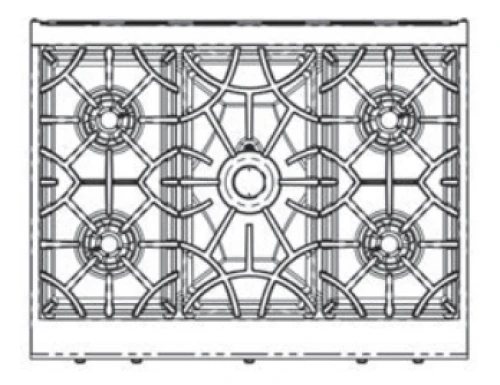 36" 5-Burner Rangetop (LP) - Image 5