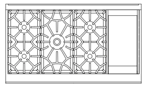 48" 5-Burner Rangetop With 12" Griddle (NG) - Image 5