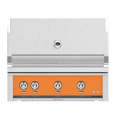 Aspire By Hestan 36-inch Built-In Grill With Sear, Rotisserie And U-Burner - Citra - Orange - Propane - EMBR36-LP-OR