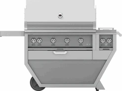 Hestan 42-inch Freestanding Grill With Trellis, Rotisserie, And Double Side Burners - Natural Gas - GABR42CX2-NG