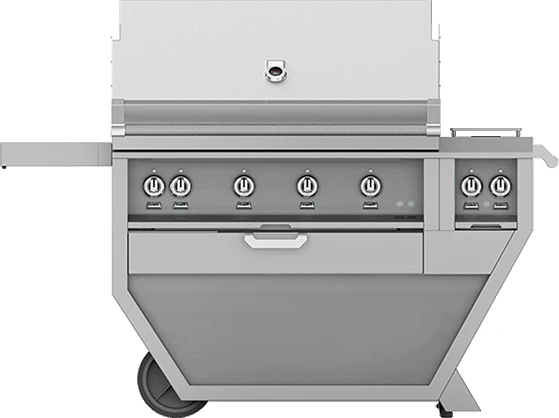 Hestan 42-inch Freestanding BBQ Grill With Trellis, Rotisserie, And Double Side Burners - GABR42CX2-NG / GABR42CX2-LP