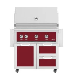 Hestan GBR36 Double Drawer And Door Freestanding Gas Grill, 36-Inch