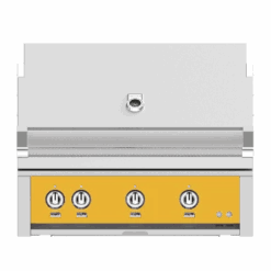 Hestan 36-inch Built-in Grill With Trellis, Sear, And Rotisserie - Yellow - Natural Gas - GMBR36-NG-YW