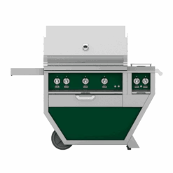 Hestan 36-inch Freestanding Deluxe Gas Grill With Trellis, Sear, And Double Side Burner - Green - Propane - GMBR36CX2-LP-GR