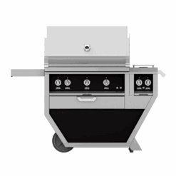 Hestan 36-inch Freestanding Deluxe Gas Grill With Trellis, Sear, And Double Side Burner - Black - Natural Gas - GMBR36CX2-NG-BK