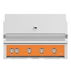 Hestan 42-inch Built-in Grill With Trellis, Sear, And Rotisserie - Orange - Propane - GMBR42-LP-OR