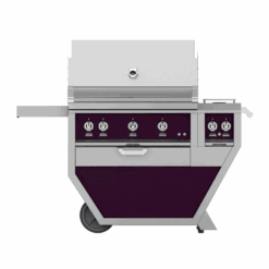 Hestan 36-inch Freestanding Grill With Sear, Rotisserie, And Double Side Burner - Purple - Propane - GSBR36CX2-LP-PP